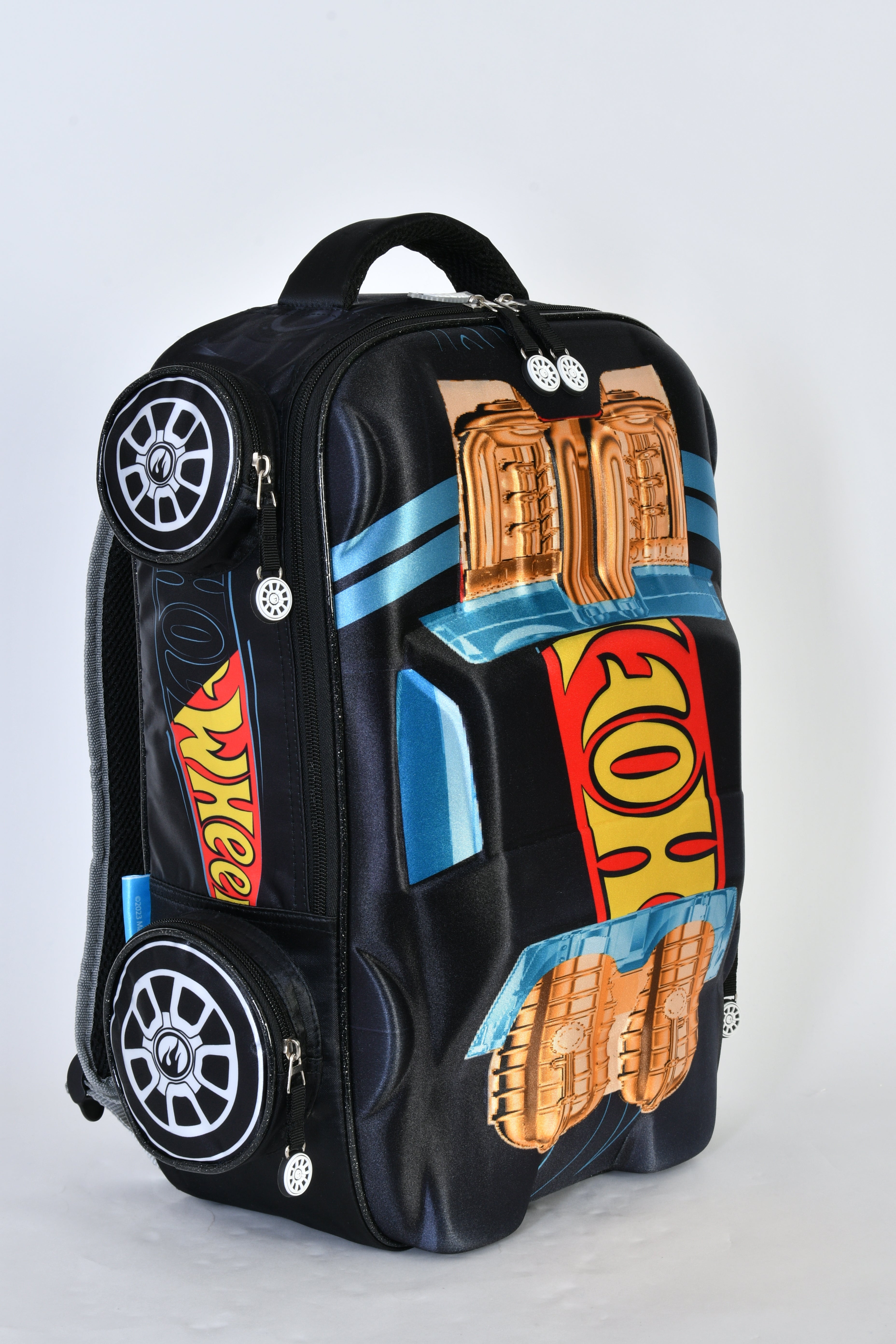 Mochila con Forma de Hot Wheels Negro