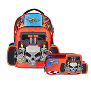 Set Escolar Mochila y Estuchera Hot Wheels Let's Race