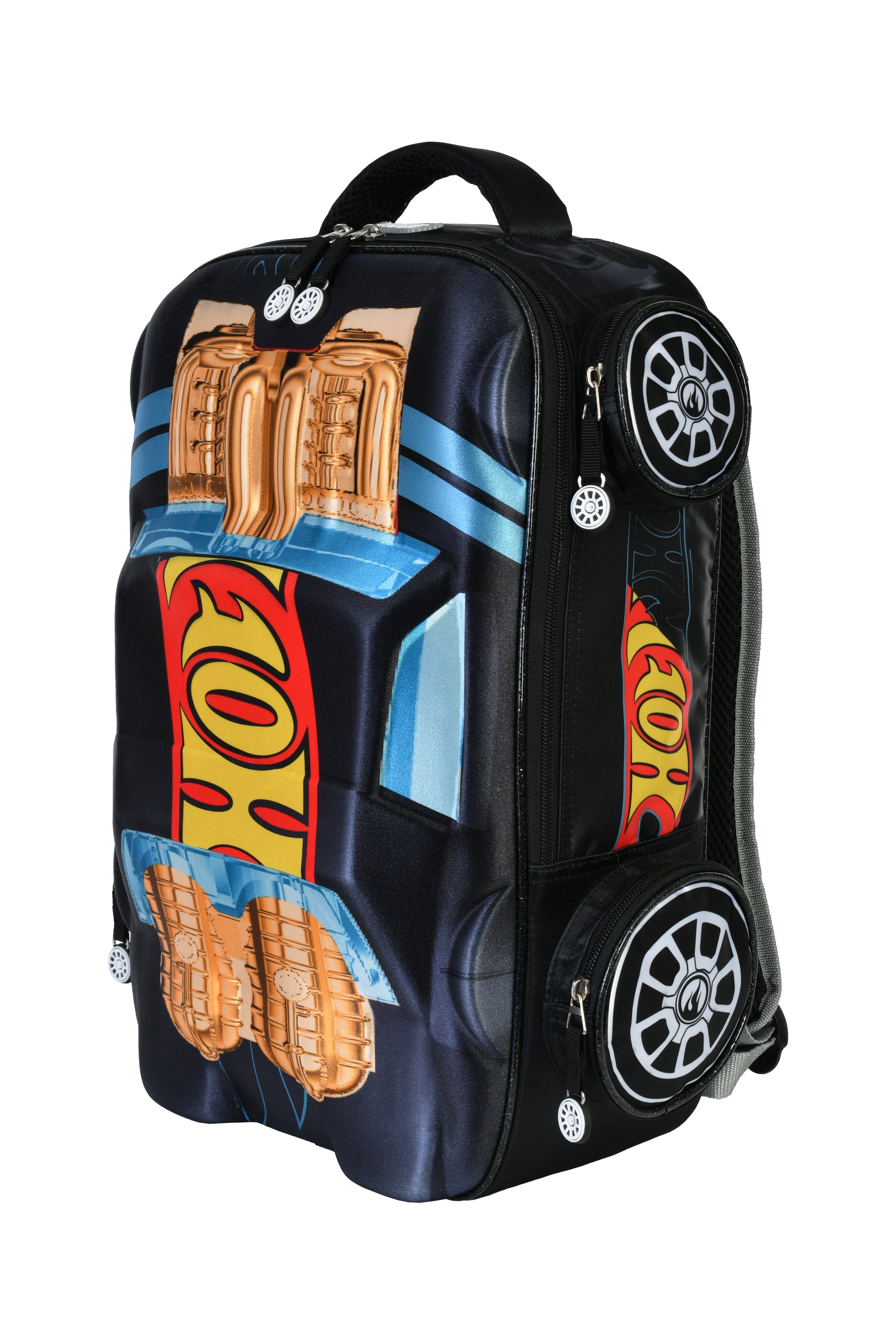 Mochila con Forma de Hot Wheels Negro